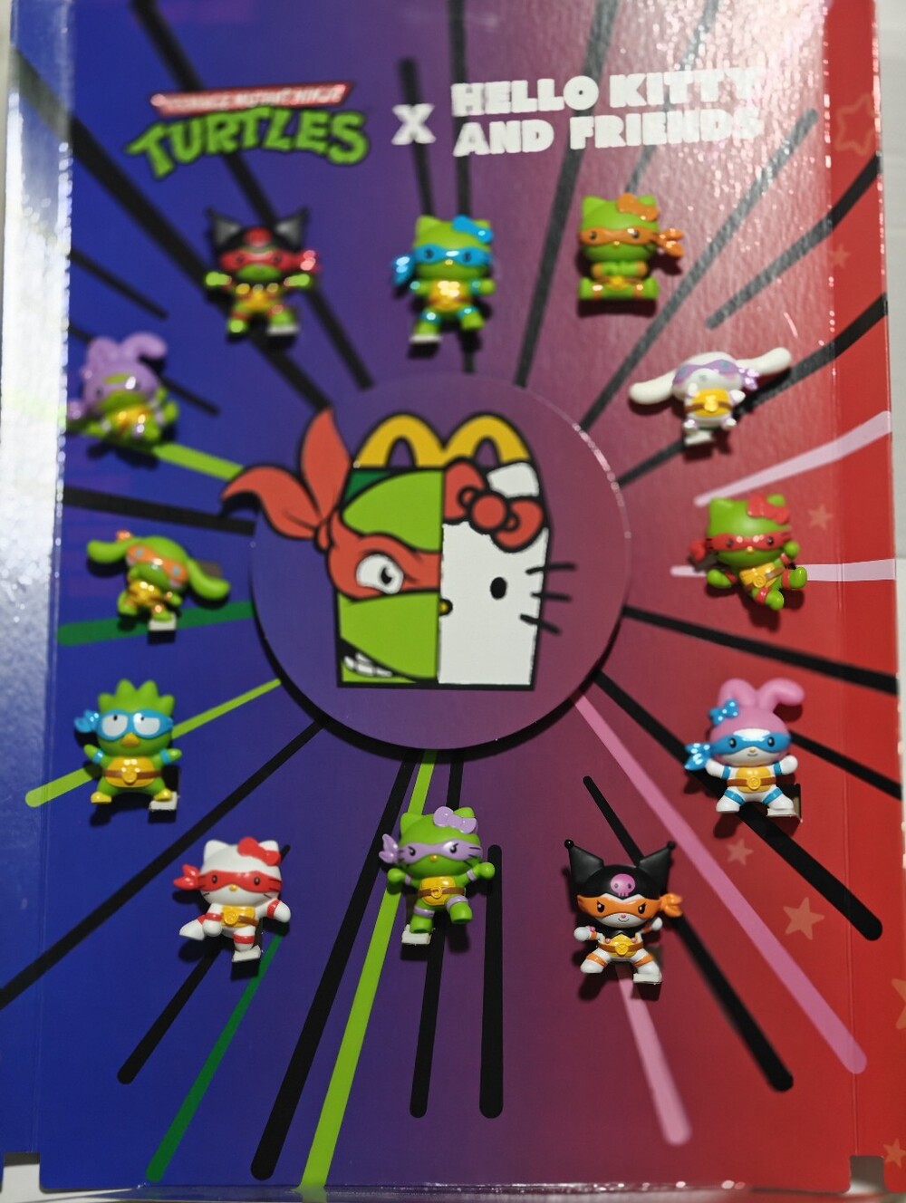 Hello Kitty x Teenage Mutant Ninja Turtles Kids Toy Collectible Set - Multicolor